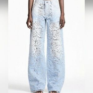 NWT Innovare Denim Flower Cutout Jeans Size S (US4)